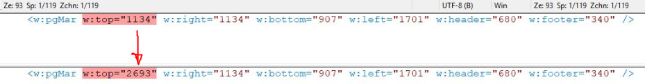 Position of first header not the same as in ms word · Issue #787 ...