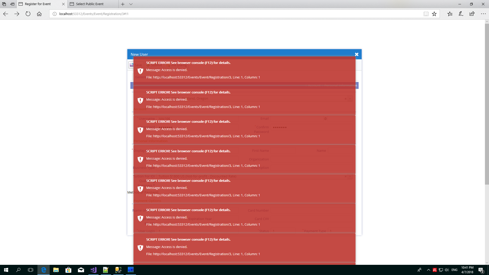 Endless errors · Issue #3449 · serenity-is/Serenity · GitHub