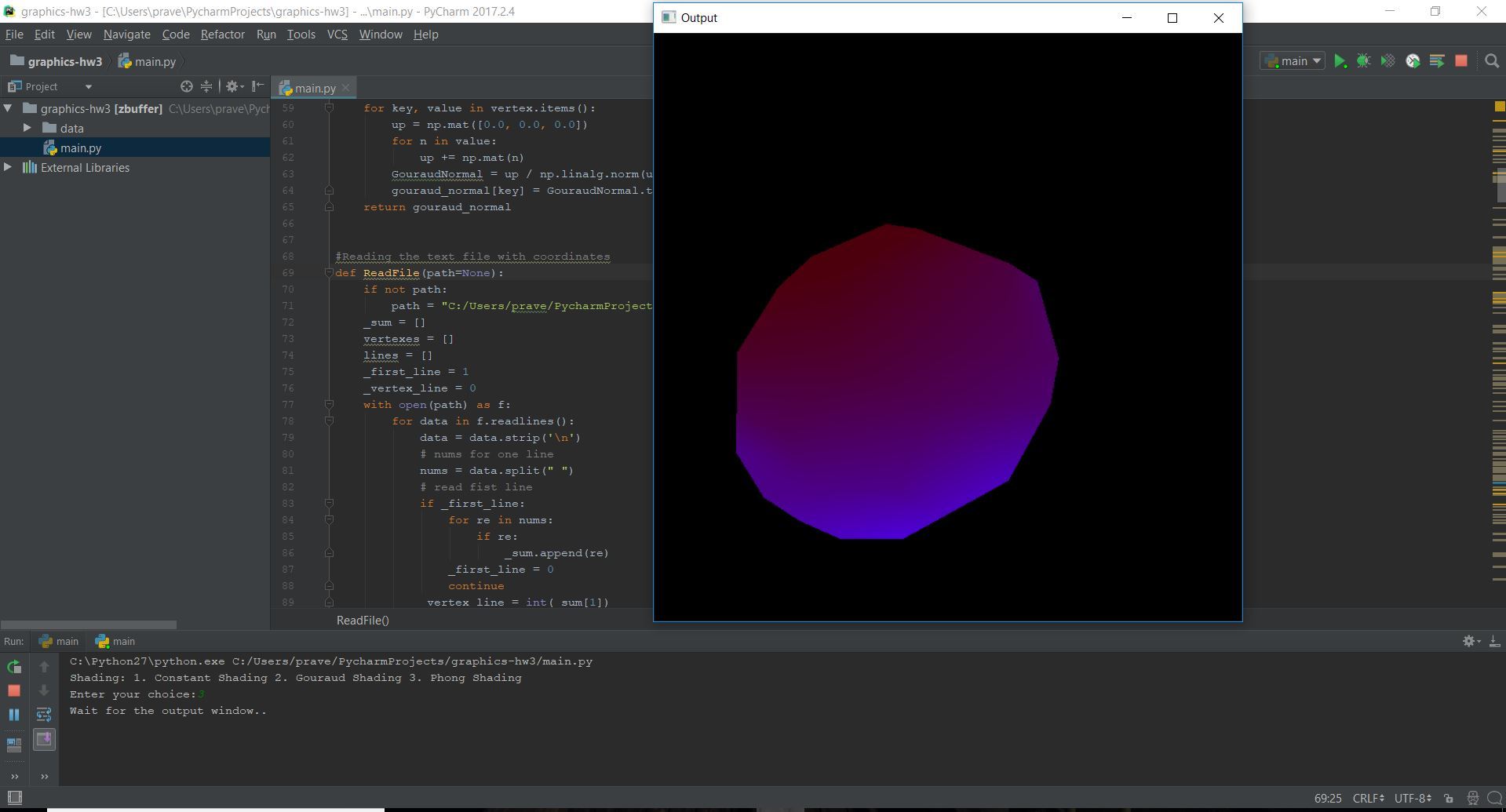 GitHub - praveen1496/Shading-and-illumination: Computer Graphics ...