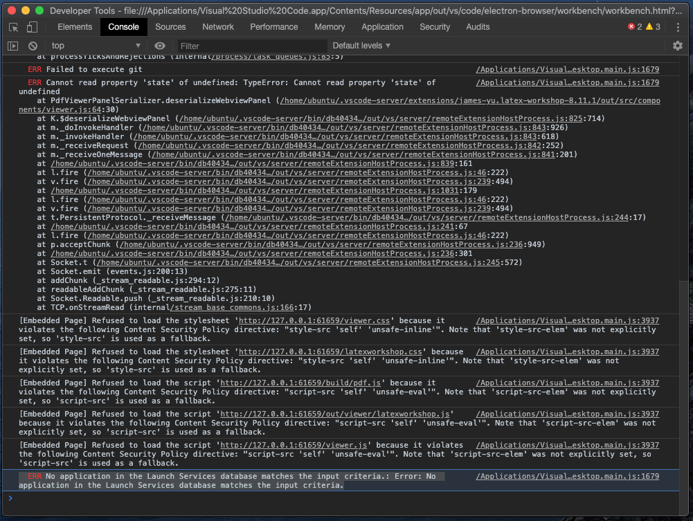 View In VSCode Tab Does Not Work although View In Web Browser Works