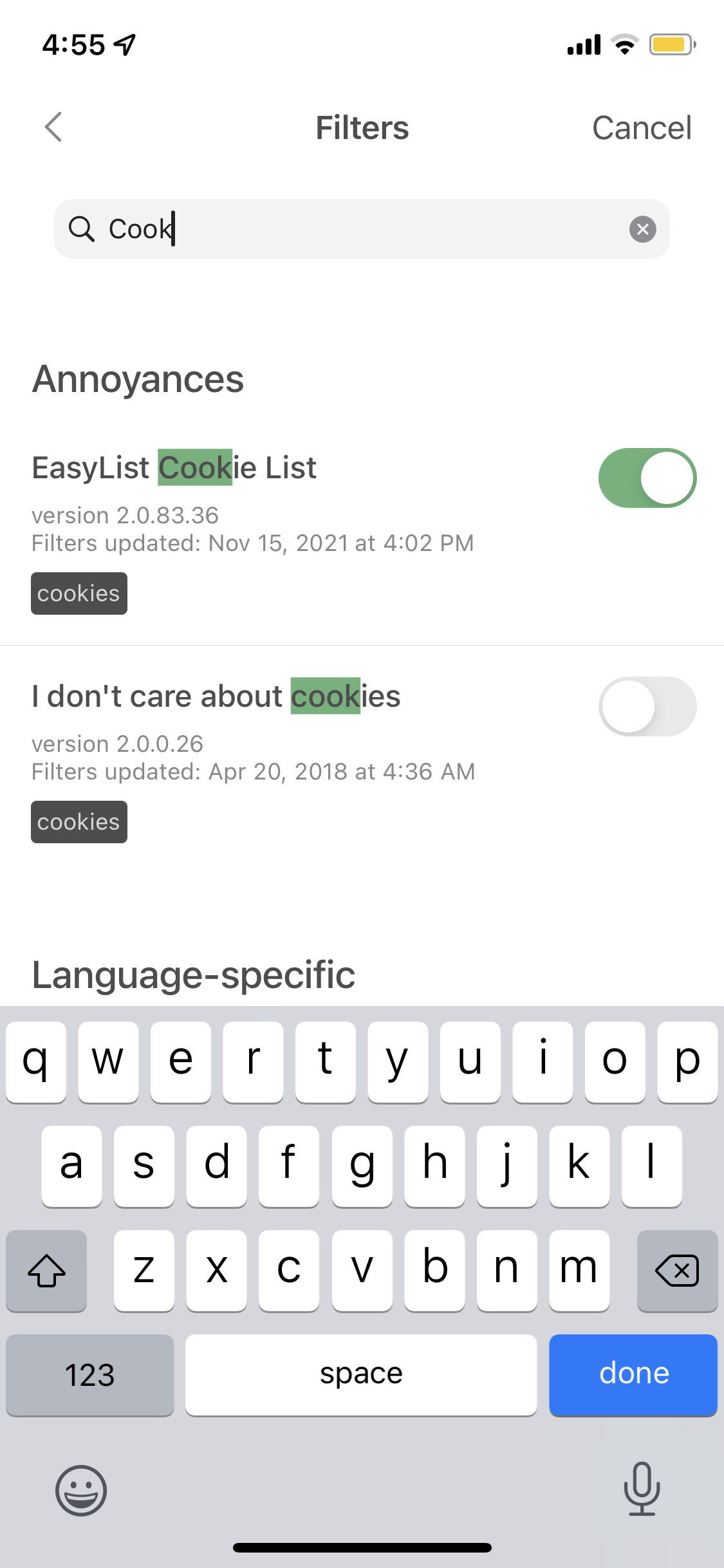 why is the “I don’t care about cookies” list from
