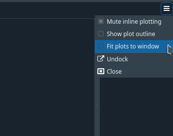 Plots Pane Options Menu Spyder