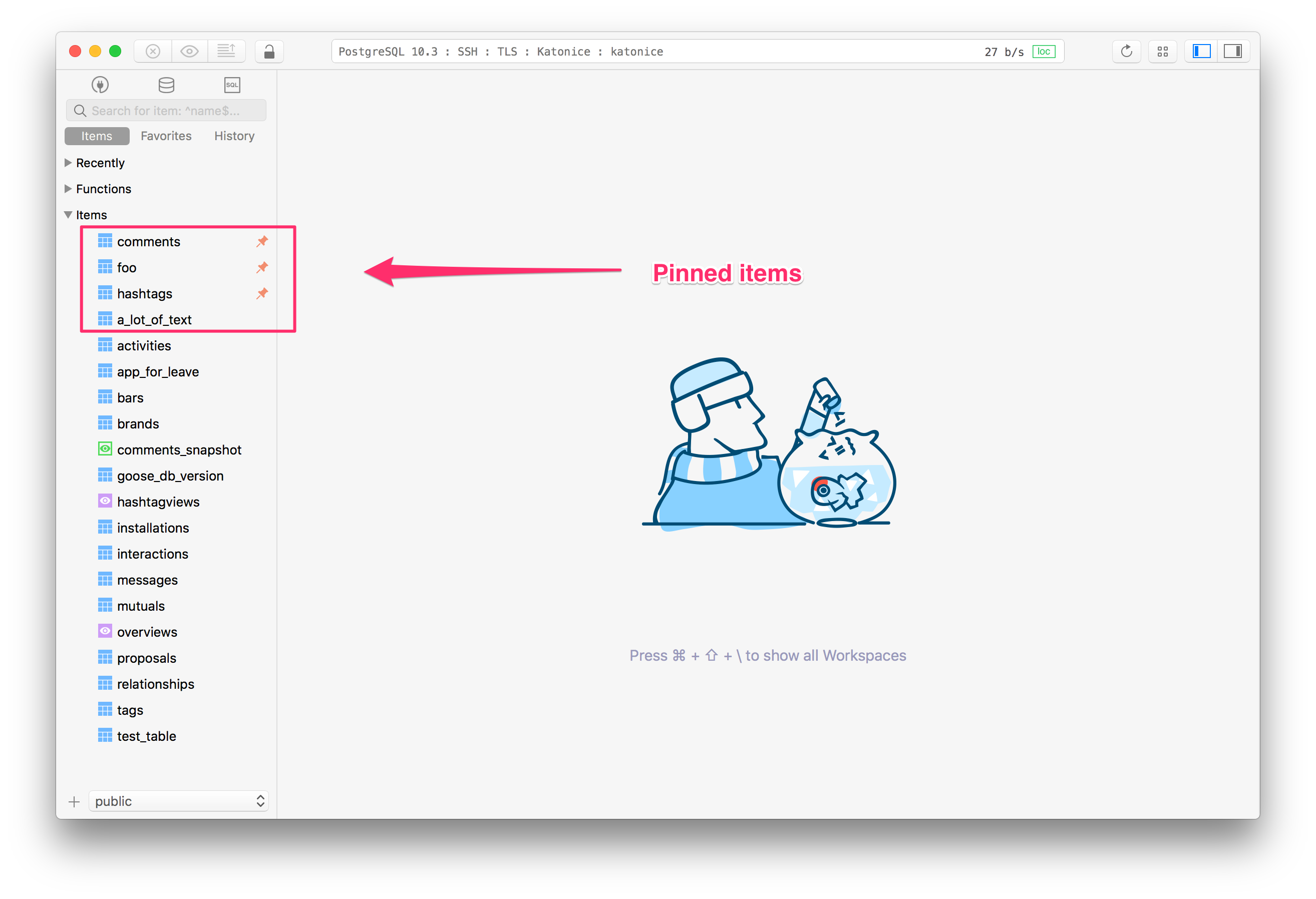 Ability to view 'Favorite Tables' · Issue #30 · TablePlus/TablePlus ...