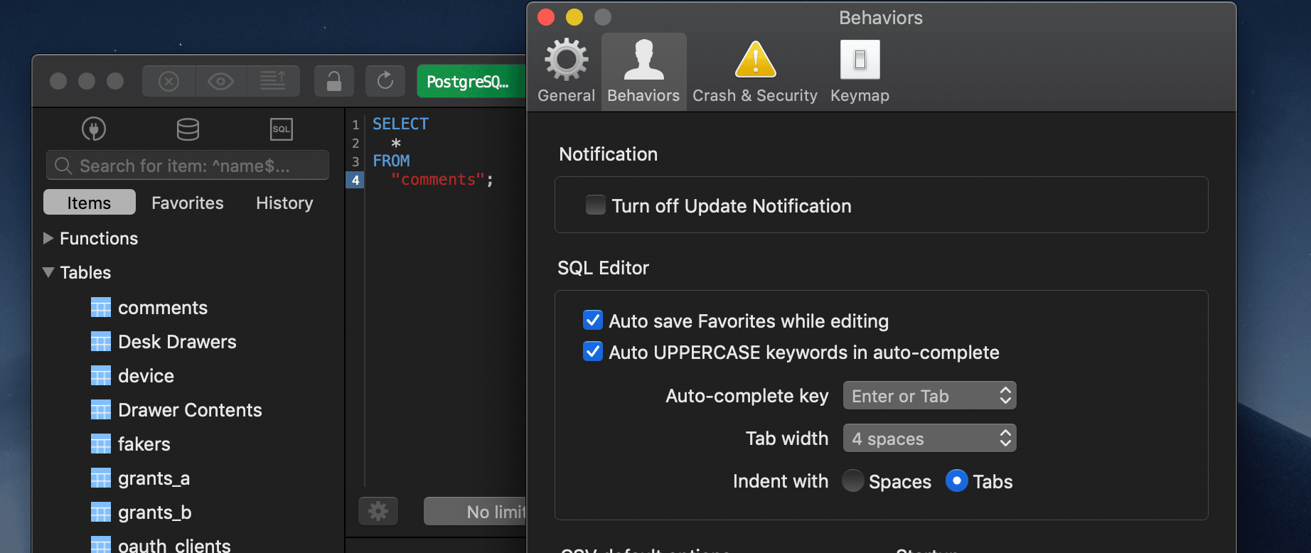 indentation width in sql query editor is broken · Issue #1139 ...