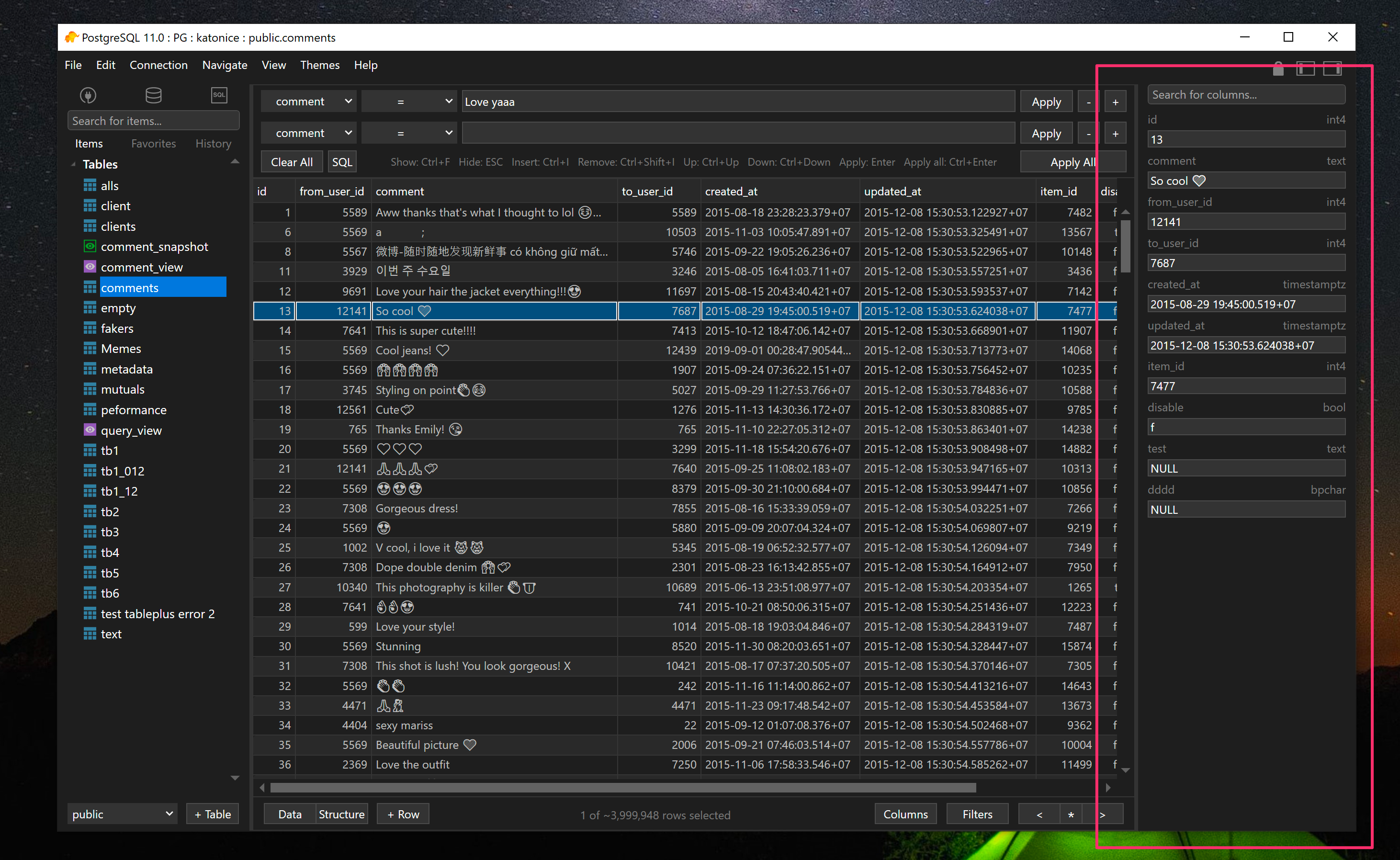 Delay between editing a row field and next step · Issue #84 · TablePlus ...
