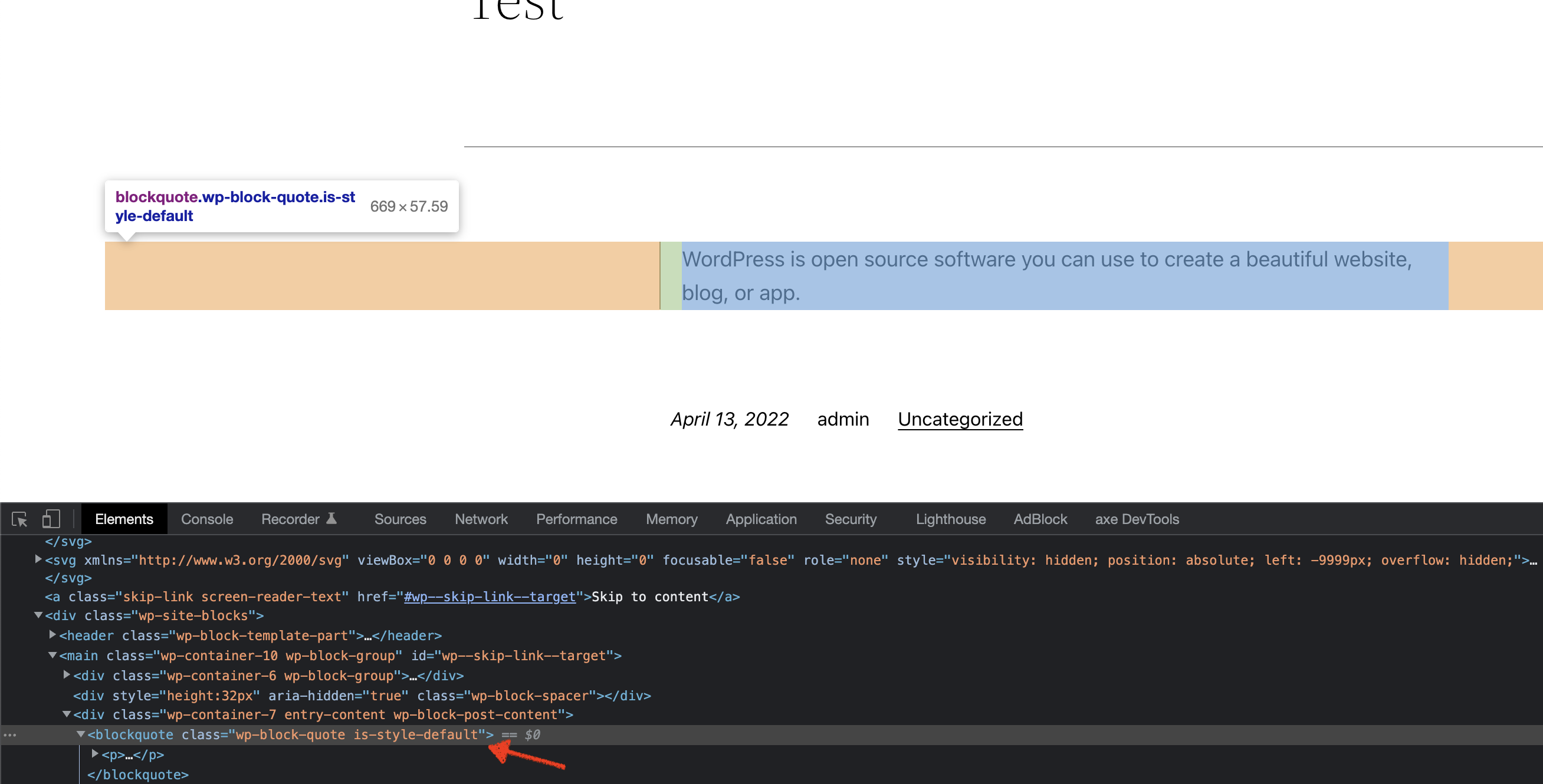 Missing a CSS class of default style in block · Issue #40289 ...