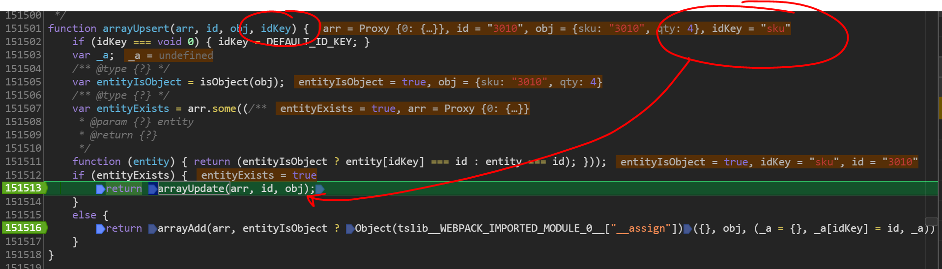ArrayUpsert does not update array items when using a custom idKey ...