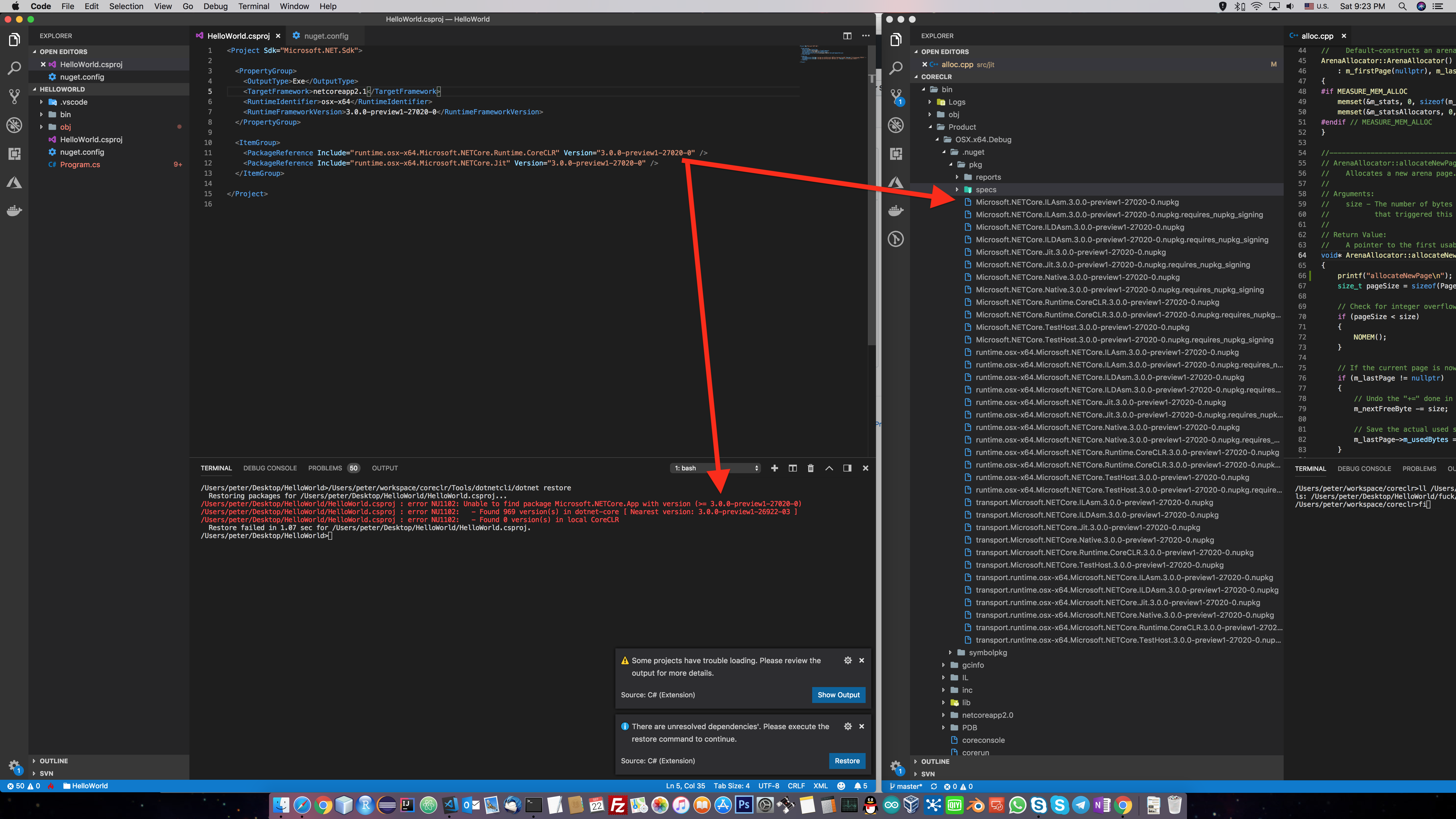 unable to "dotnet restore" to use my own build of coreclr · Issue ...