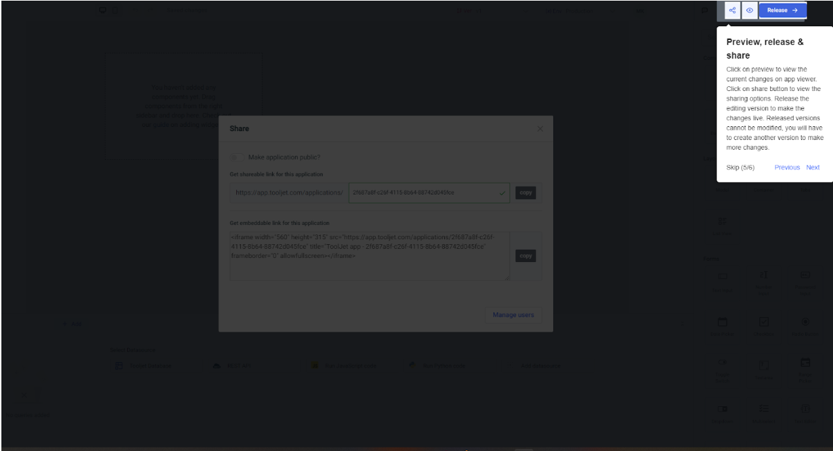 Preview, release and share tutorial freezes screen because of an ...