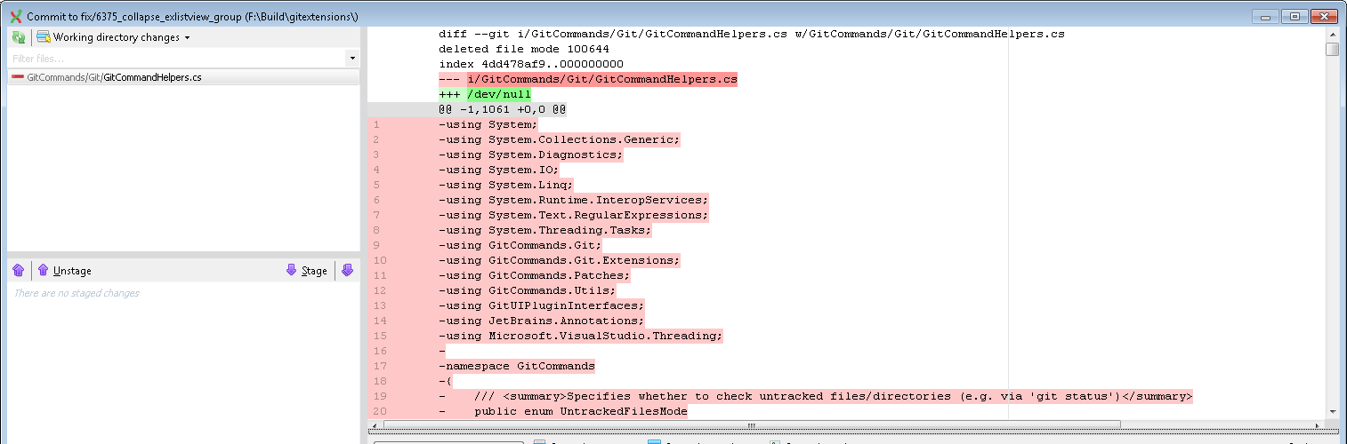 Vertical scrollbar of diff missing in Commit dialog occasionally ...
