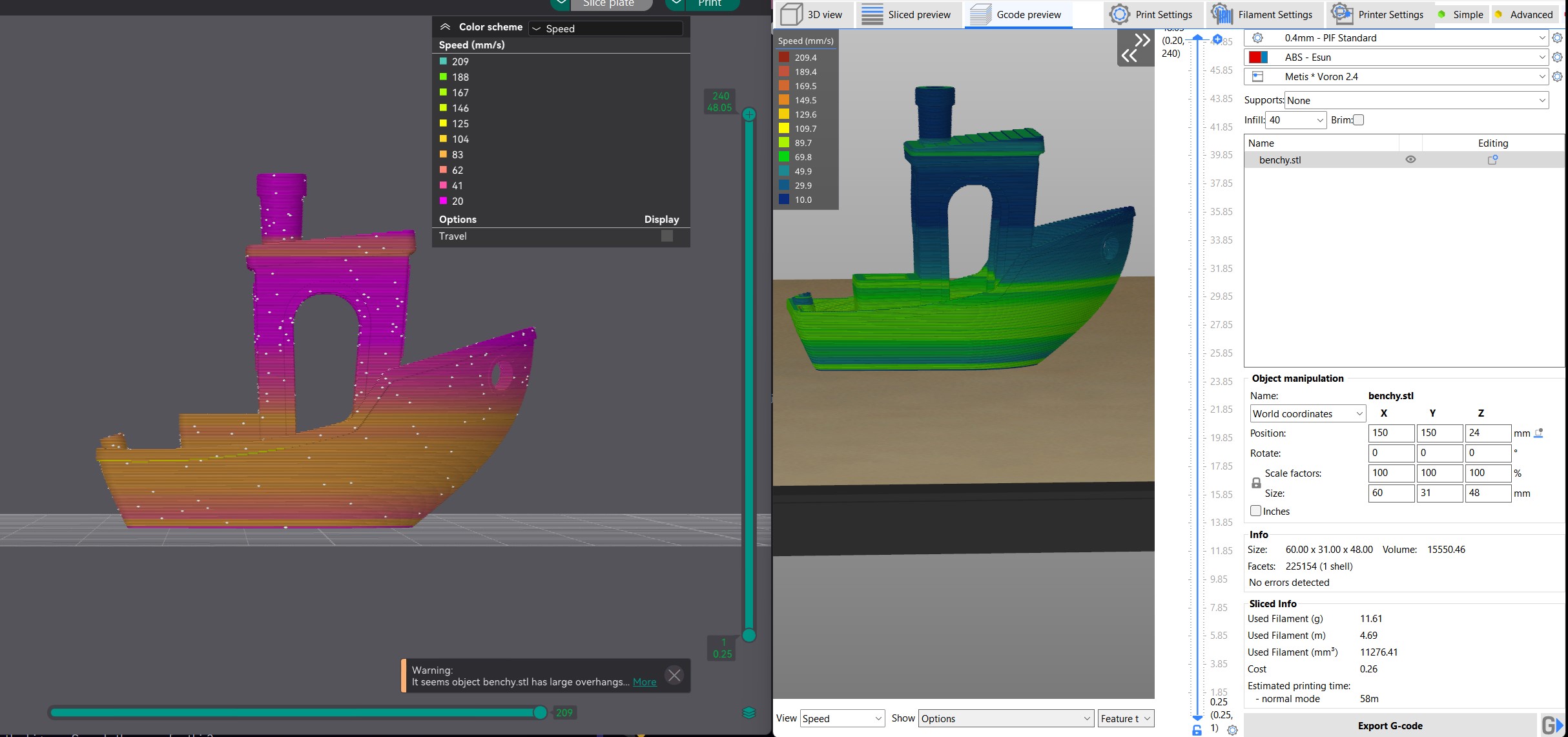 OrcaSlicer vs Superslicer printing speed and filament consumption ...