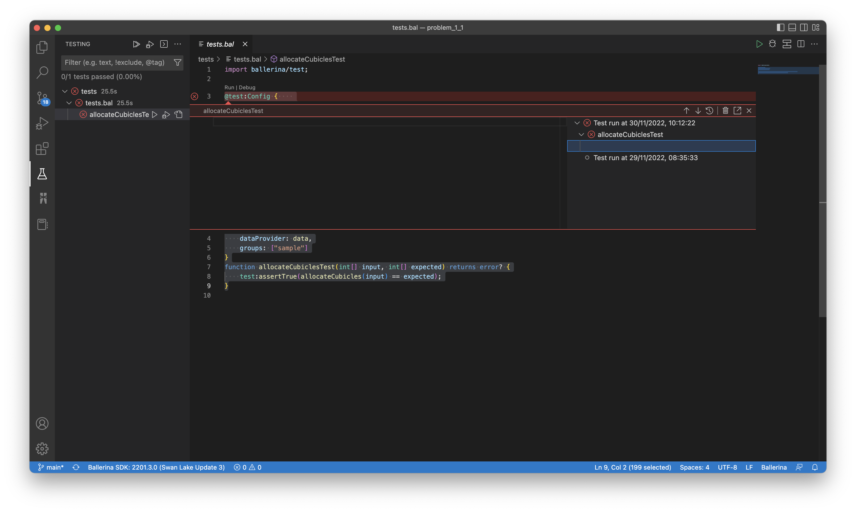 Test runner fails · Issue #340 · wso2/ballerina-vscode · GitHub