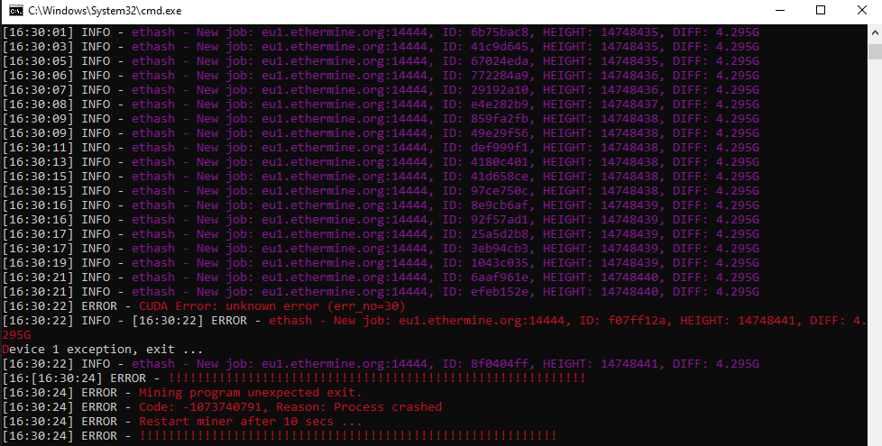 Error 41.3 version 100LHR unlock · Issue #856 · NebuTech/NBMiner · GitHub