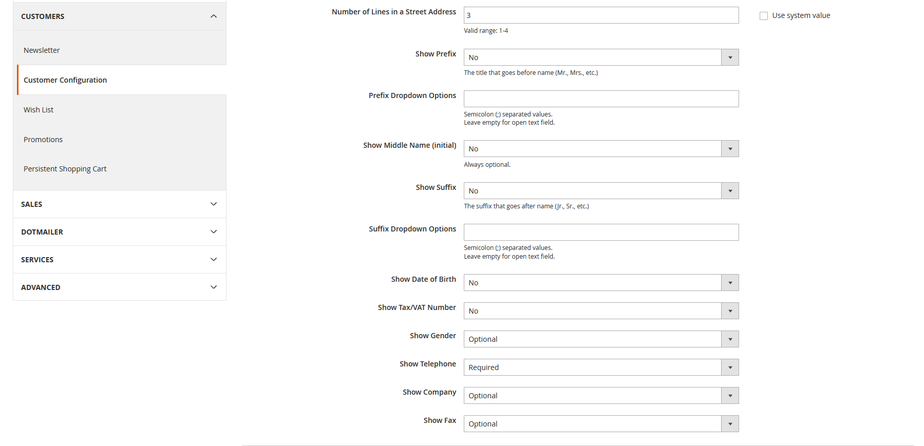 Magento 2.3 - Phone number, fax and company not showing on the signup ...