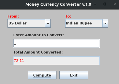 GitHub - kishan0725/Currency-Convertor: Currency Converter using Java