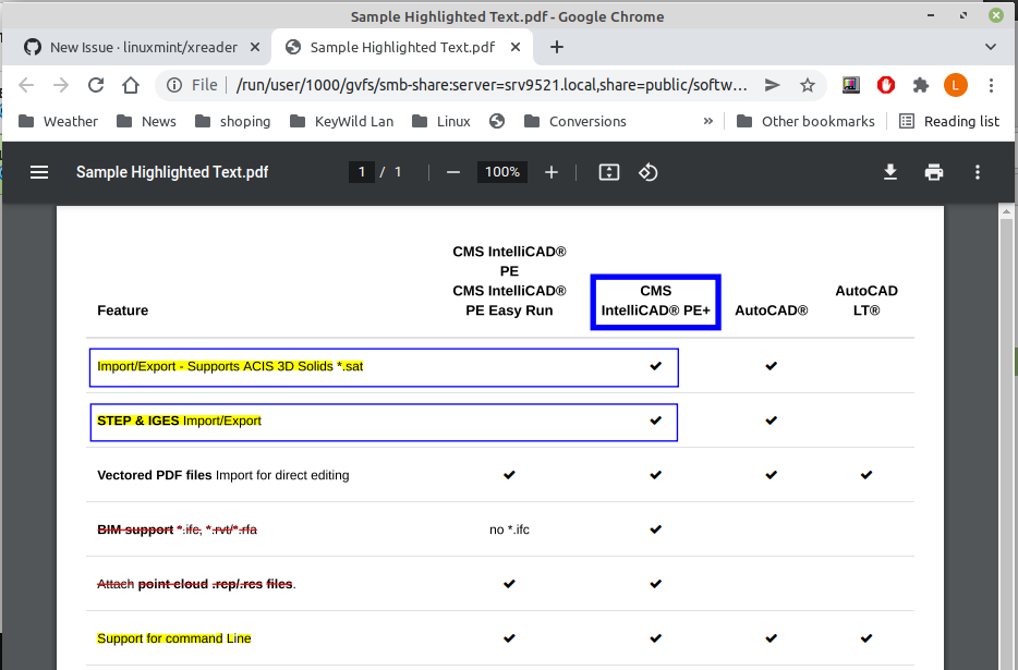 Highlighted Text in Google Chrome