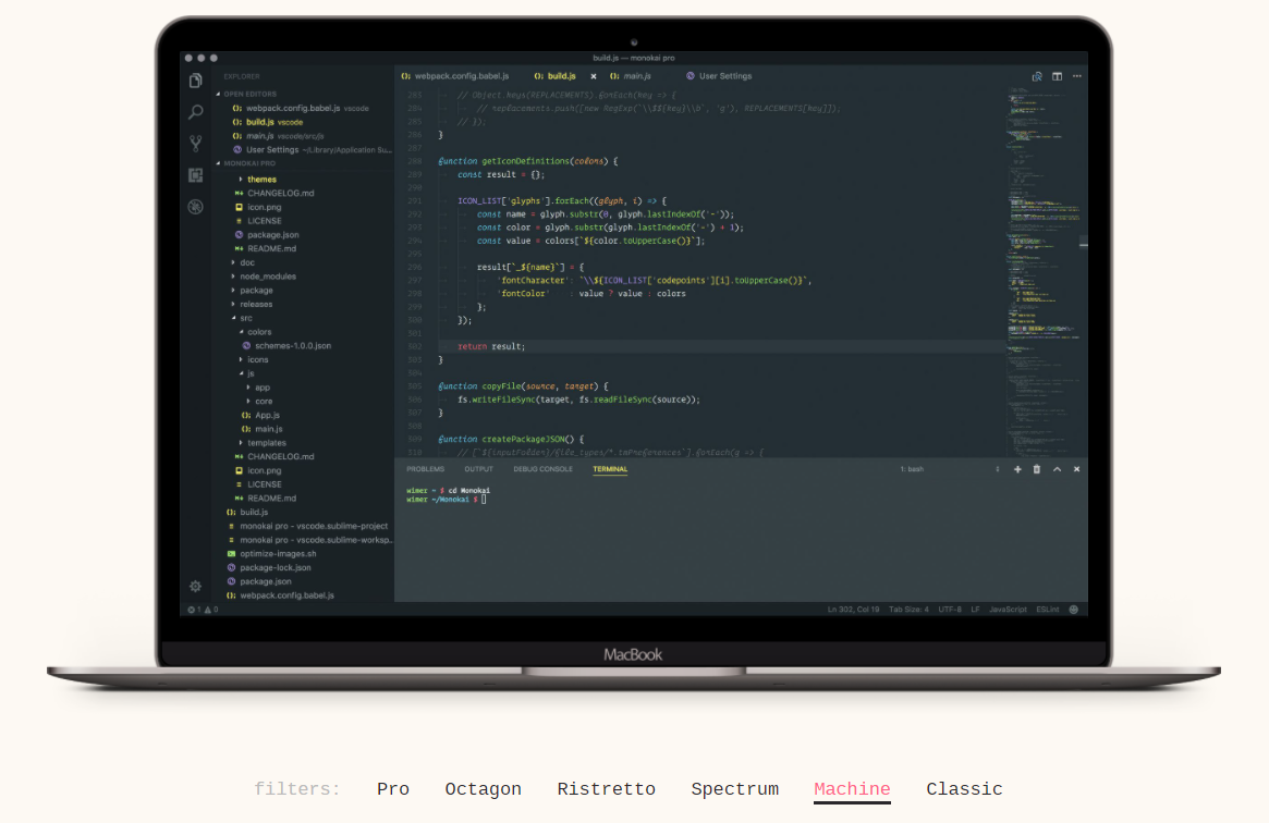 Add new theme: Monokai Pro Machine Theme! by ianyepan · Pull Request ...