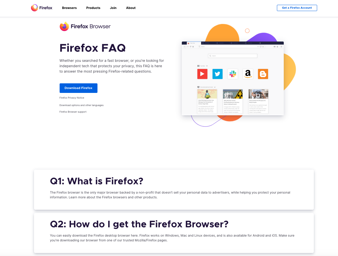 faq design wireframe