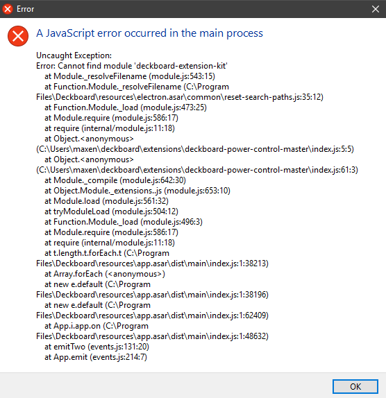 JS ERROR · Issue #141 · rivafarabi/deckboard · GitHub