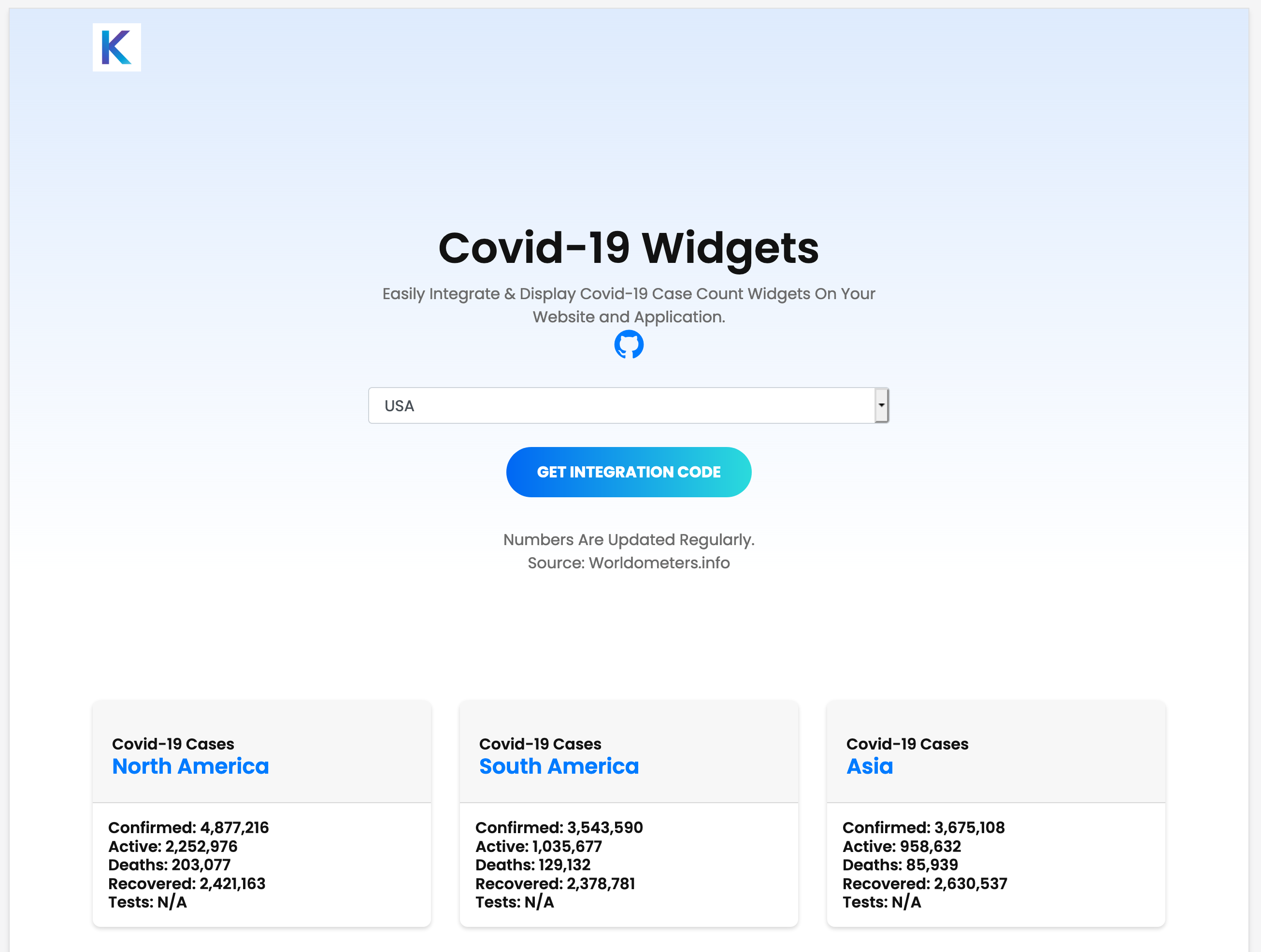 GitHub - valanikevin/Covid-19-Widget