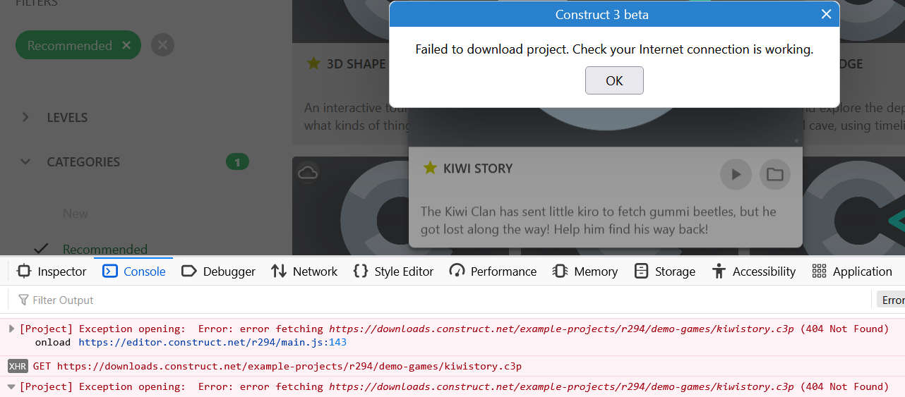 Unable to open example projects in r284 · Issue #5688 · Scirra ...