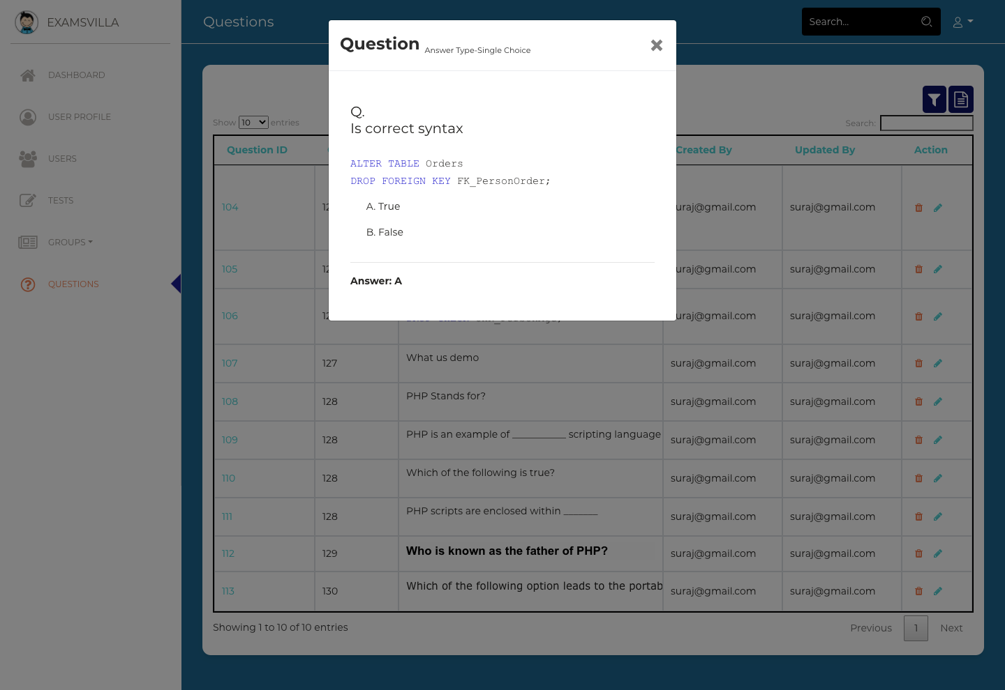view-questions