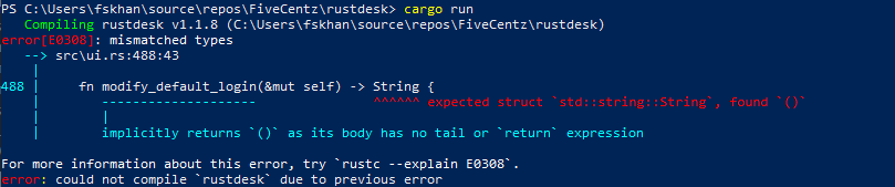 Error on WIndows Build compile fails for ui.rs · Issue #226 · rustdesk ...