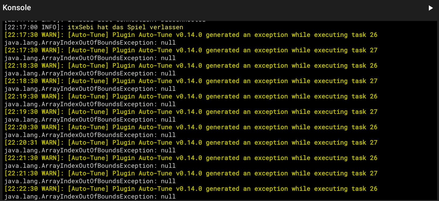 [BUG] java.lang.ArrayIndexOutOfBoundsException null · Issue 89