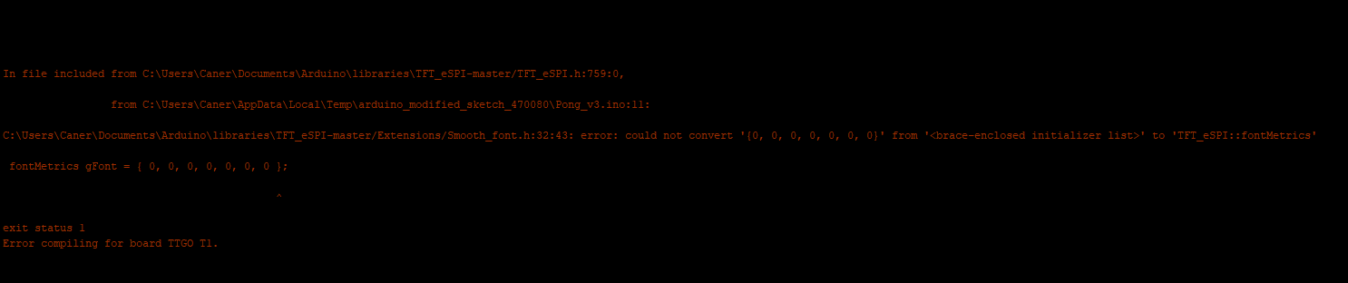 it gives an error while compiling example sketches in the latest commit ...