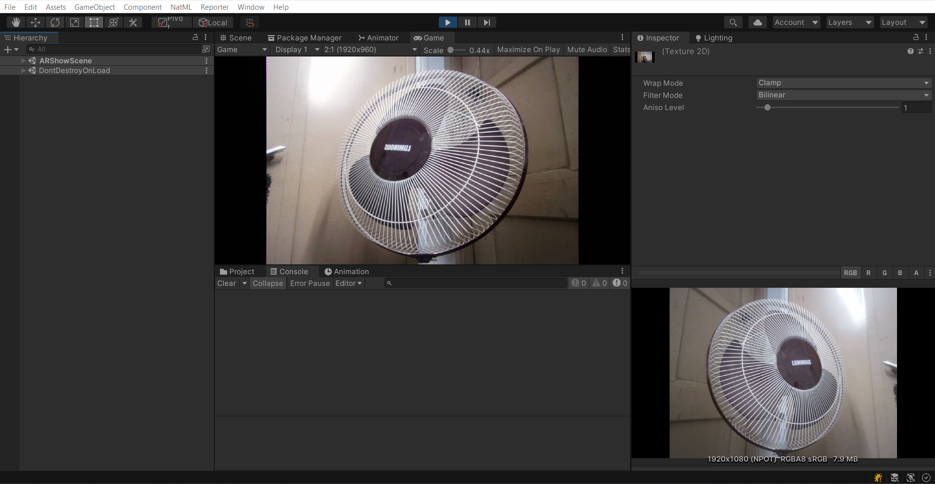 Camera Preview using NatDevice