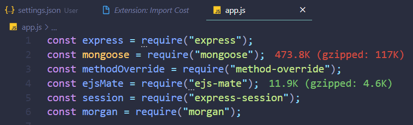 It is not showing for all packages · Issue #216 · wix/import-cost · GitHub