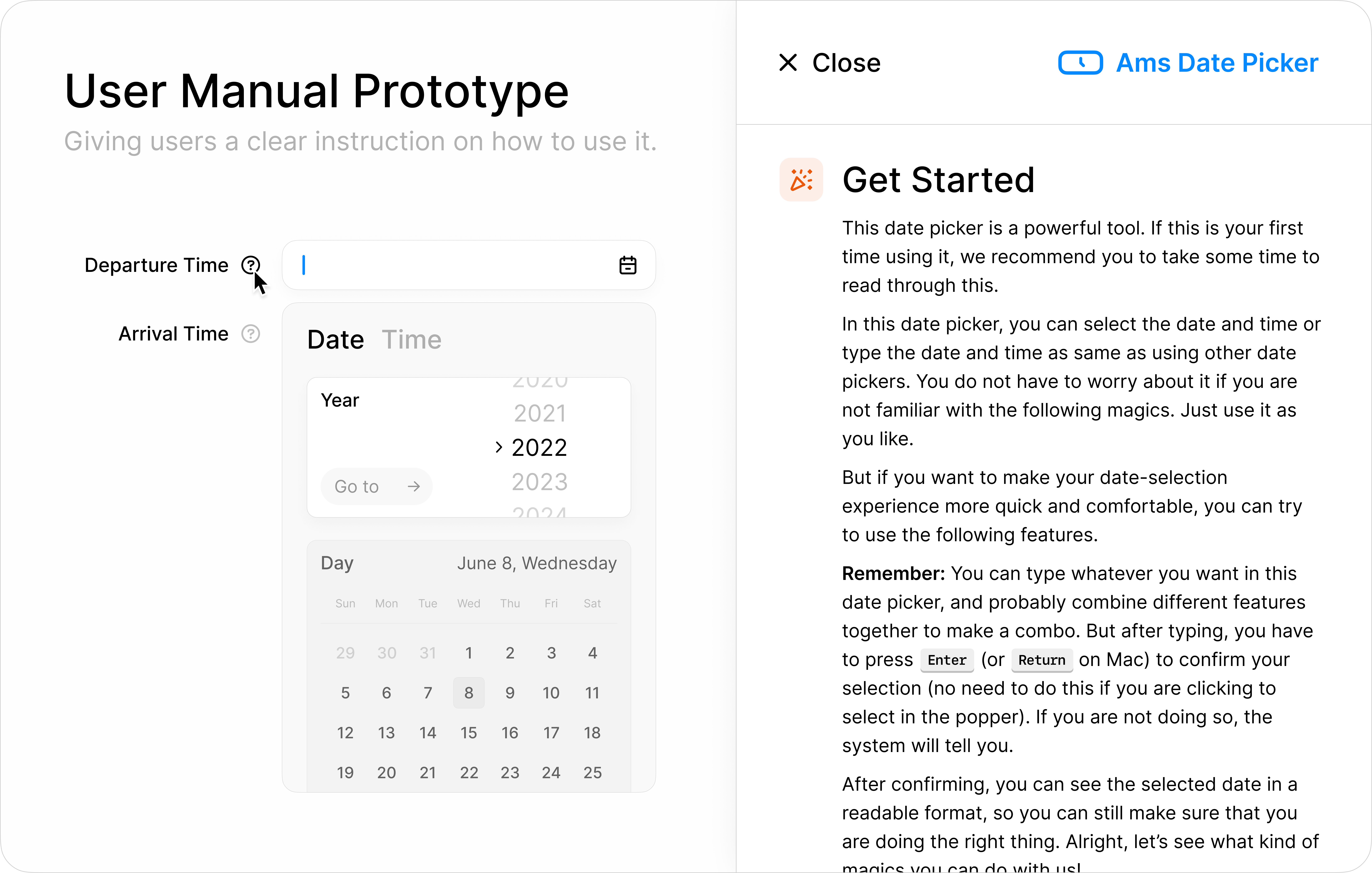 Date Picker User Manual