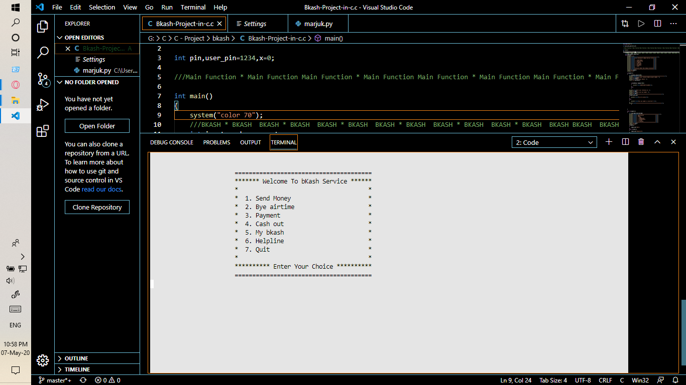 GitHub - mAhmedSiddiki/Bkash_Project_in_C