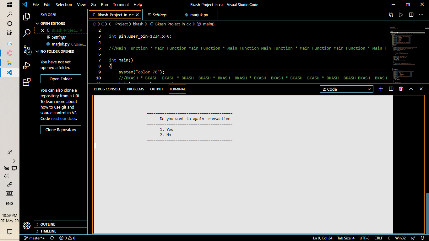 GitHub - mAhmedSiddiki/Bkash_Project_in_C · GitHub