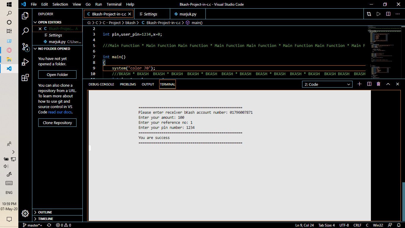 GitHub - mAhmedSiddiki/Bkash_Project_in_C