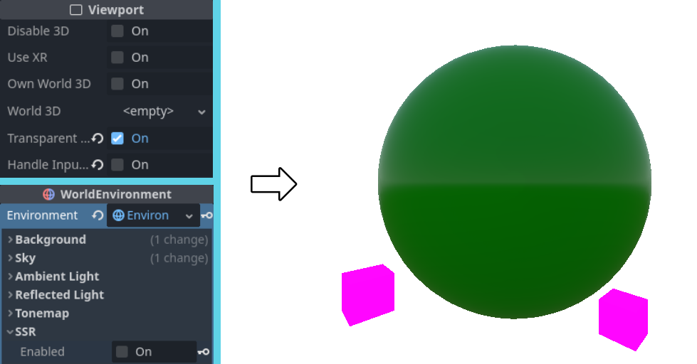 SubViewport: transparent BG with SSR enabled results in blank texture ...