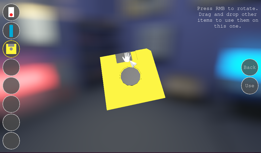 Interactive item in inventory