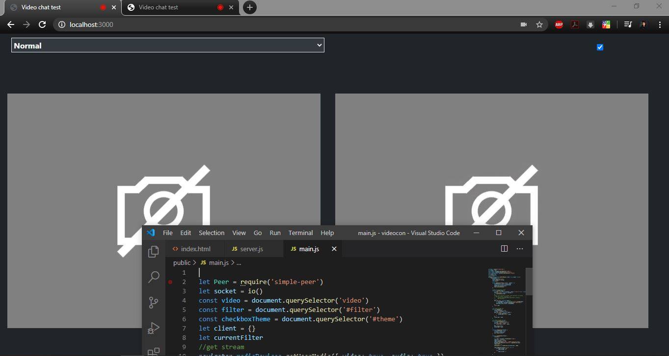 GitHub acjacinto/videoconrtc peertopeer video chat app made with