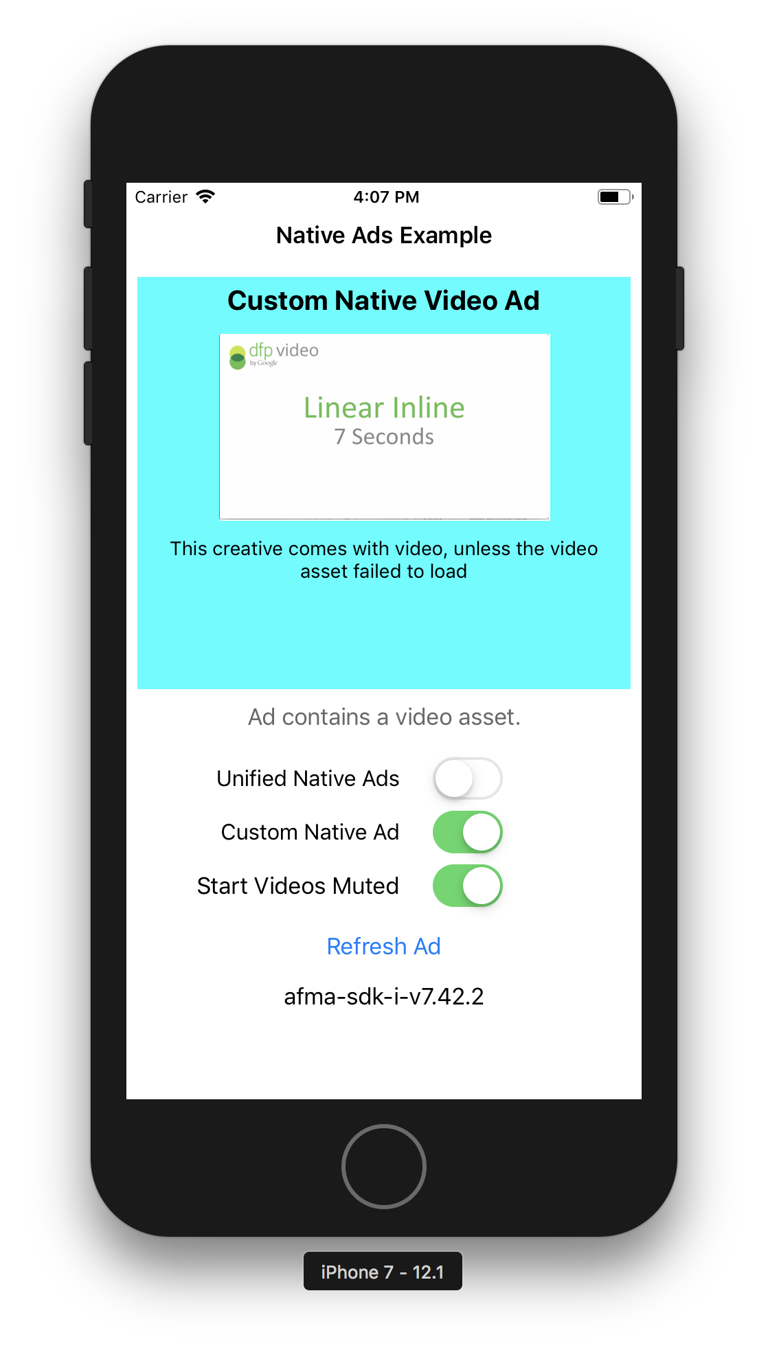 Custom Native Ad Formats video doesn't play · Issue #100 · googleads ...