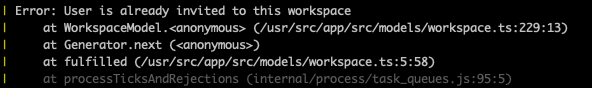 As user I want to see understandable error text when trying to invite ...