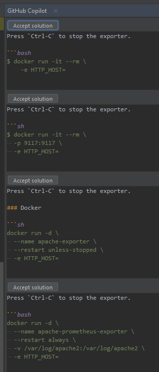 Copilot keeps suggesting code blocks in Markdown · community ...