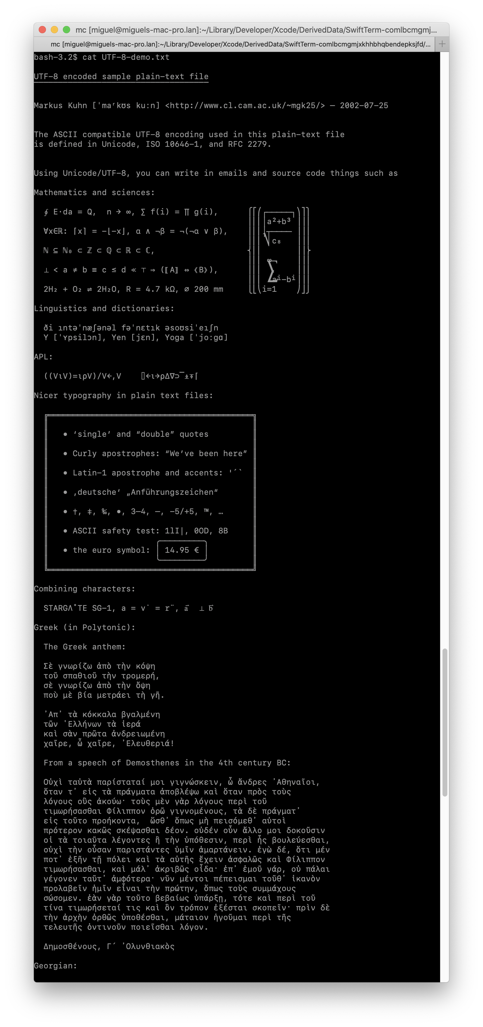 mac os x vt100 terminal emulator built in