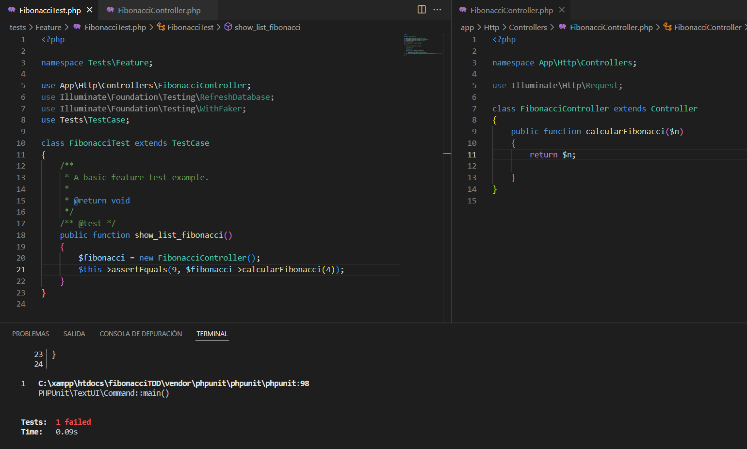GitHub - NahunElias/fibonacciPHP: Ejercicio de TDD generando la serie ...