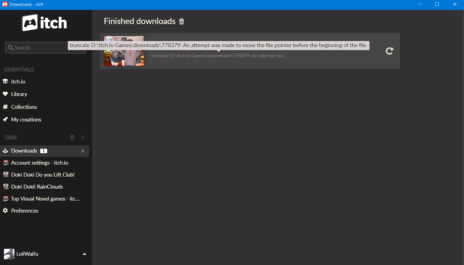 🏁 Issue v23.6.1 · Issue #1723 · itchio/itch · GitHub