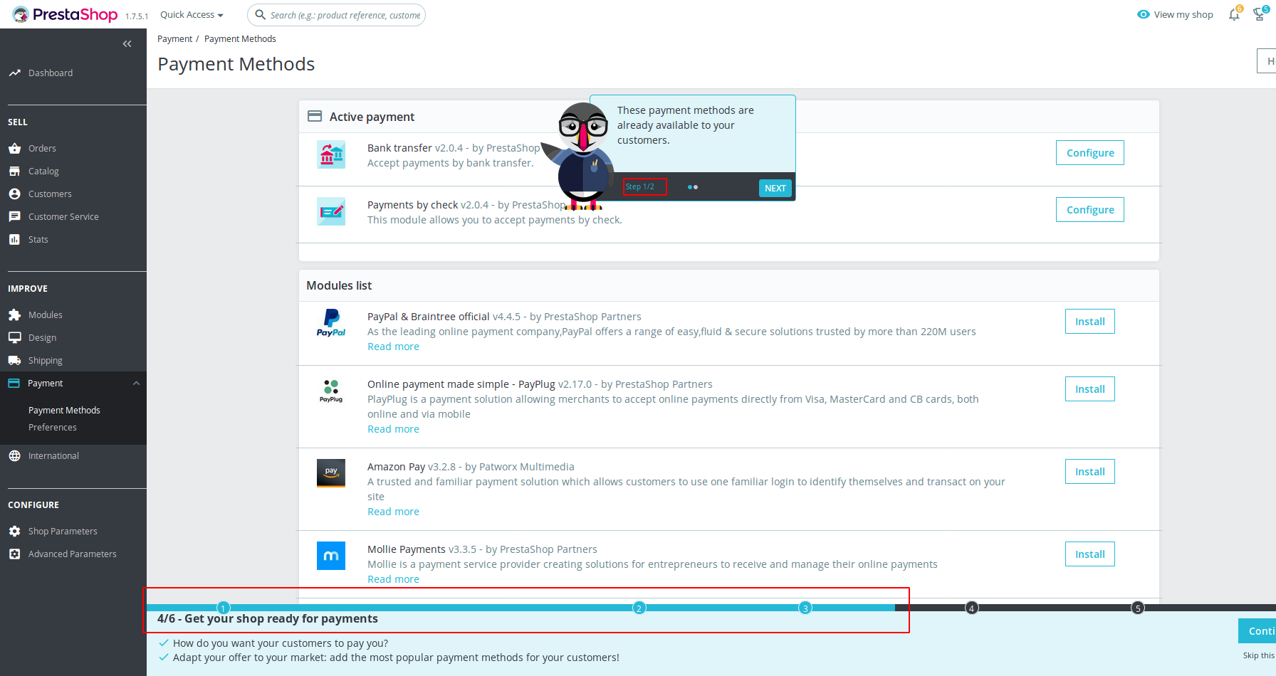 The steps missing in welcome module · Issue #13845 · PrestaShop ...