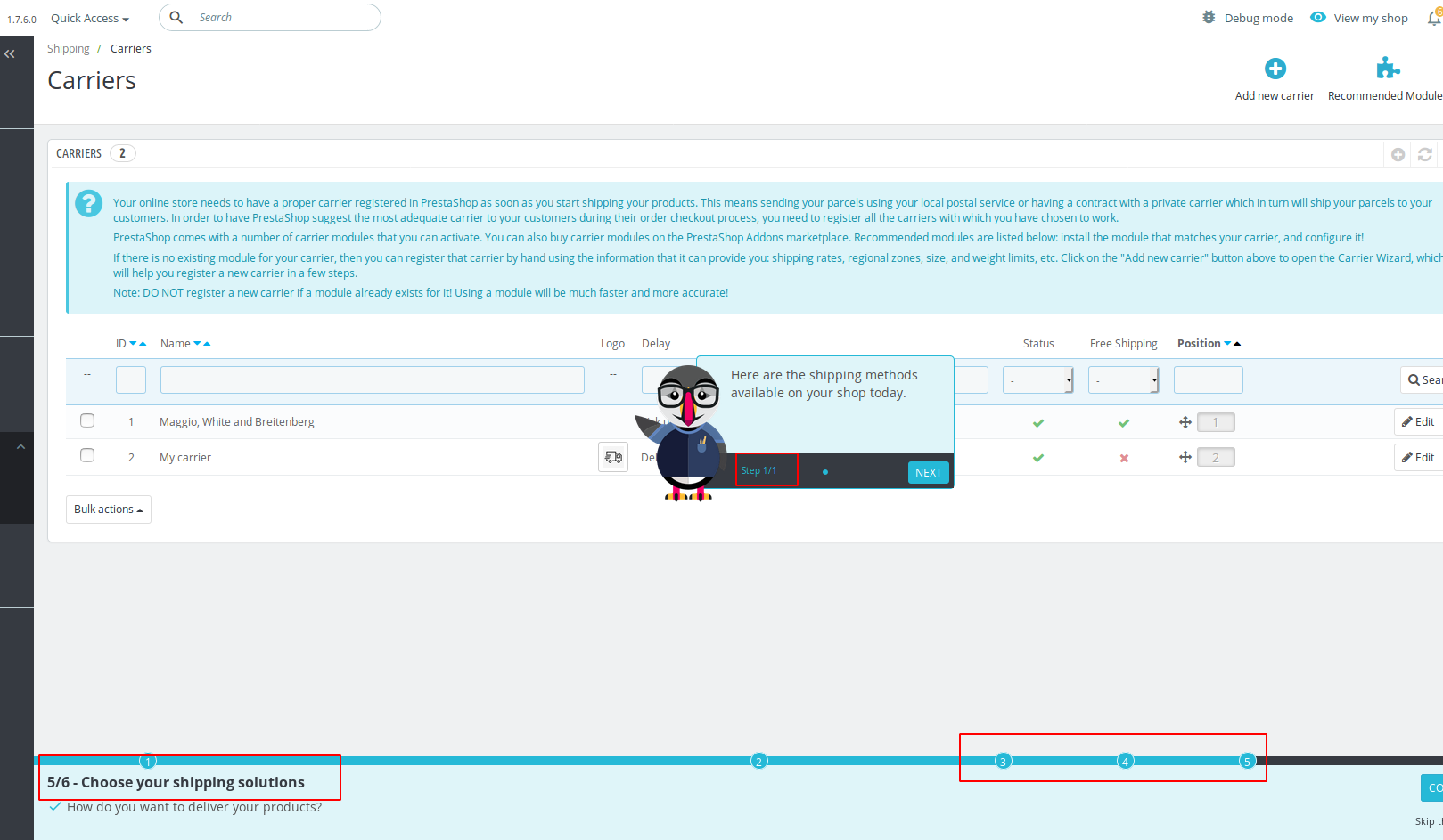 The steps missing in welcome module · Issue #13845 · PrestaShop ...