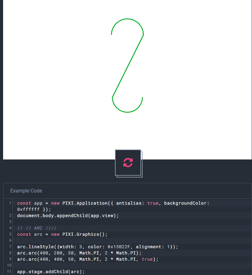 PIXI.Graphics multiple arcs results in continuous drawings · Issue
