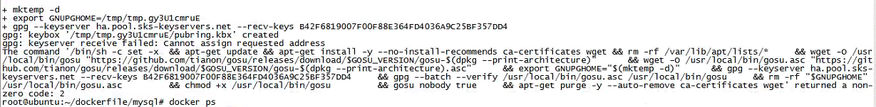 Docker build encountered an error. · Issue #384 · docker-library/mysql ...