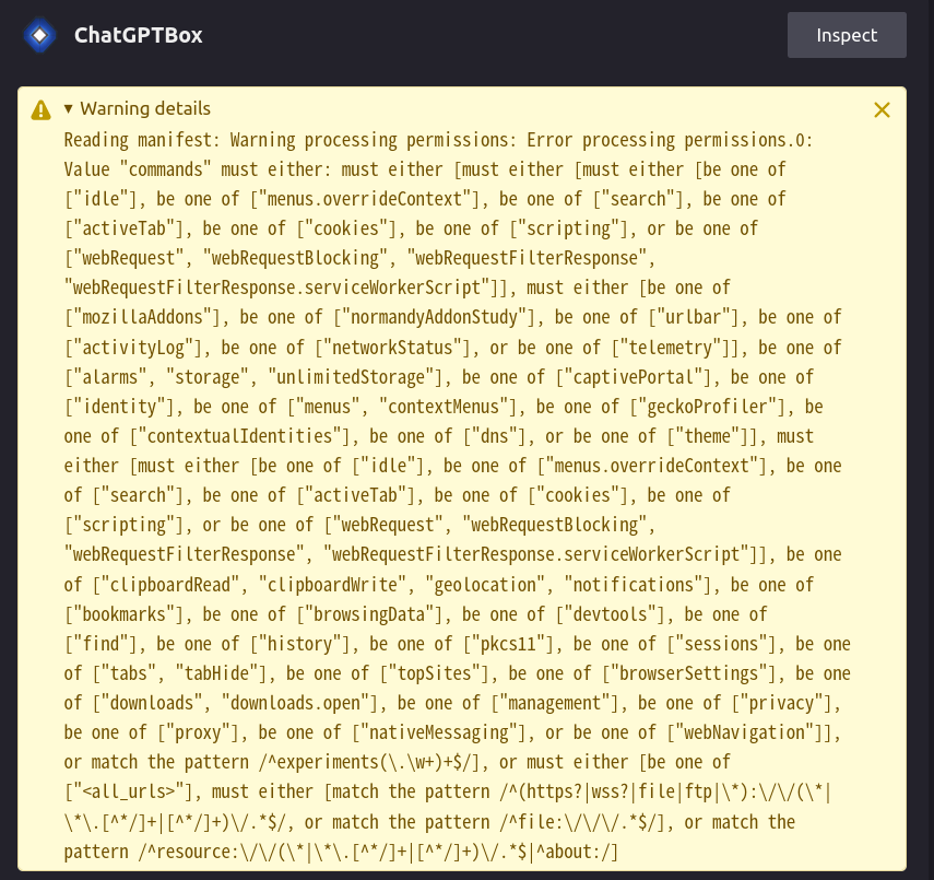 Firefox extension permission warning · Issue 153 · josStorer