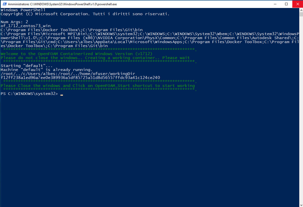 Windows 10 (1709) - OpenFOAM v1712 - is it possible to put in one post ...